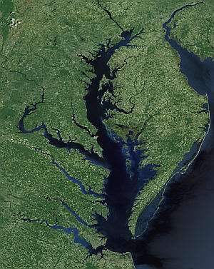 LANDSAT image of the Chesapeake Bay